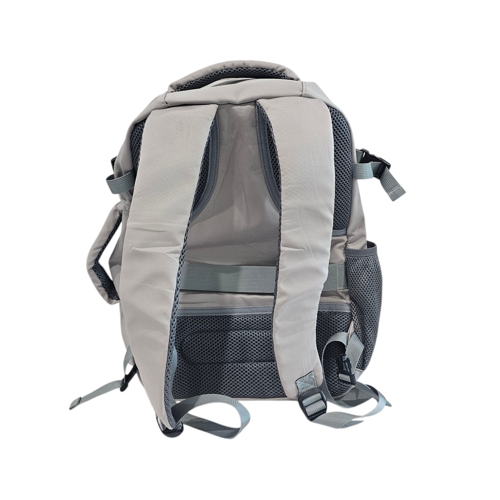 Gray Structured Backpack With Modern Design - image 2